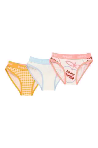 3 culottes - Blanc, rose et jaune