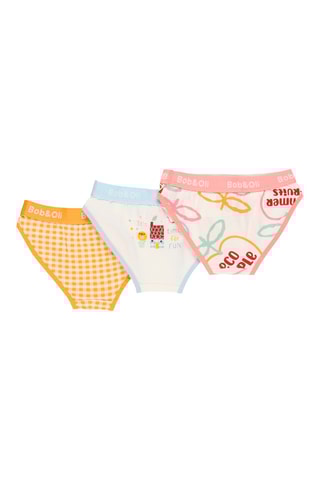3 culottes - Blanc, rose et jaune