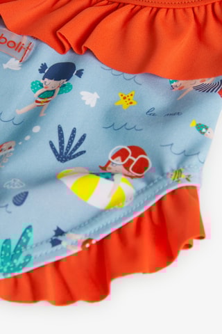 Maillot 1 pièce - Bleu et rouge