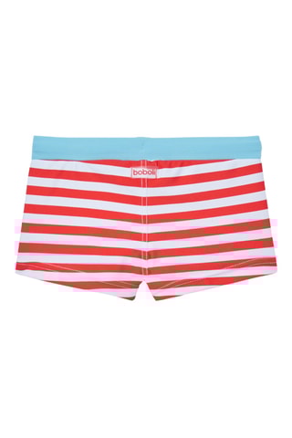 Short de bain - Rouge et blanc