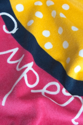 Serviette - Fuchsia et jaune
