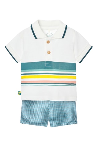 Polo et short - Blanc et bleu