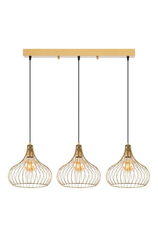 Lámpara de techo Teldamla - Dorado brillante - 3 x 40 W