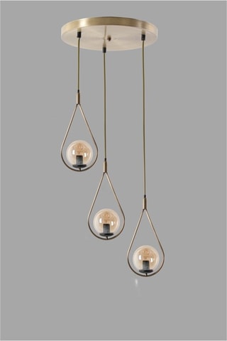 Lámpara de techo - Bronce - 3 x 60 W