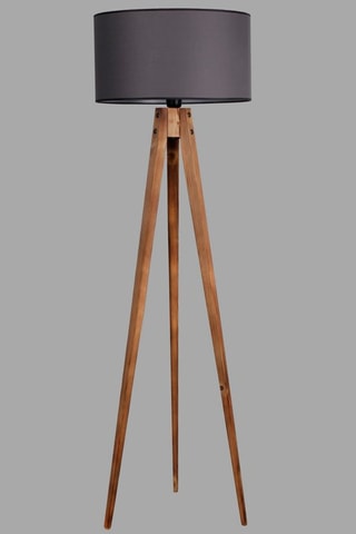 Lampadaire avec étagère Ayd - Marron clair - 60 W