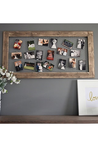 Cadre photo en bois - 100 x 60 cm - Naturel