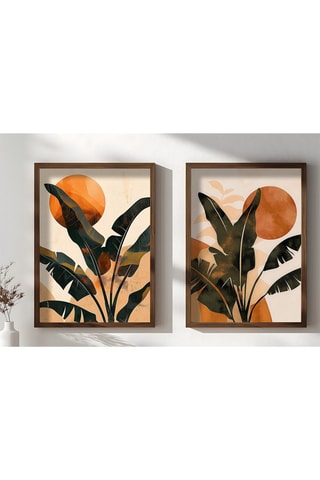 2 peintures décoratives encadrées en MDF Danielle - 70 x 50 cm 