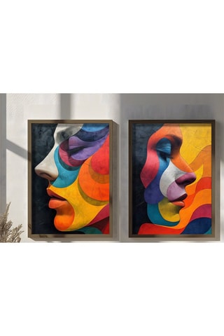 2 tableaux en MDF Rosalie2 - 50 x 70 cm