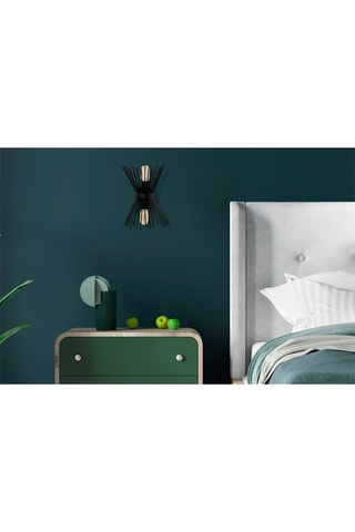 Aplique mural Kirpi  - Negro - 2 x 40 W