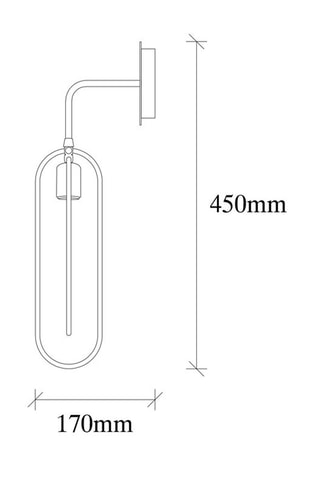 Applique murale Cerco - Noir et doré - 40 W