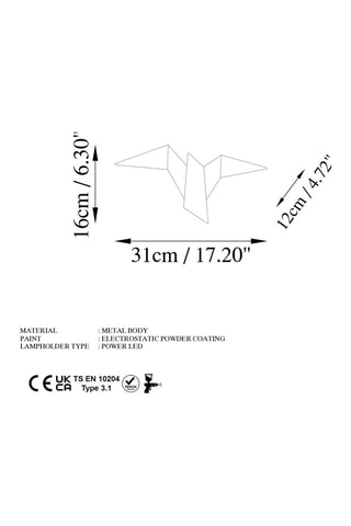 Aplique mural LED Pacali - Blanco - 1 W