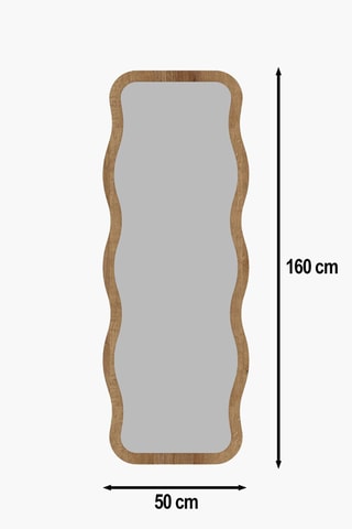 Miroir - 50 x 160 x 2,2 cm - Imitation bois