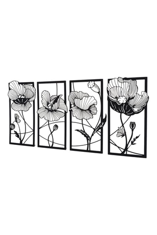 Adorno mural Blossom - 135 x 63 cm - Negro