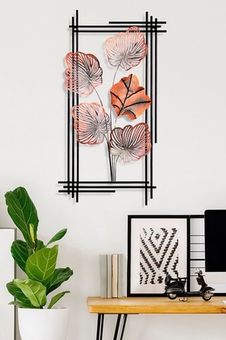 Adorno mural Daiyu 4 - 48 x 87 cm - Negro