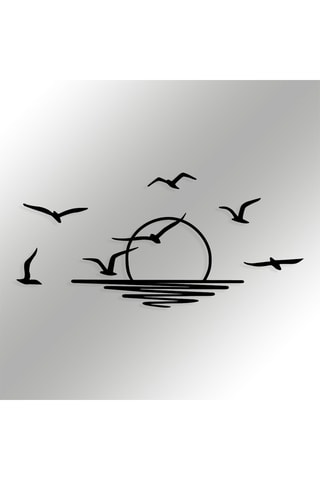 Adorno mural Spiaggia - Negro - 115 x 49 cm