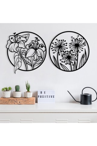 2 adornos murales Mucbir - Negro