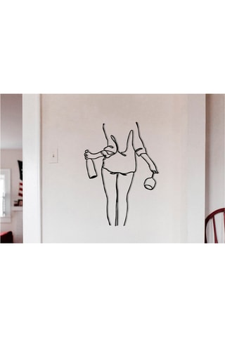 Adorno mural Wine Night - Negro