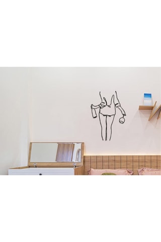 Adorno mural Wine Night - Negro