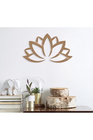 Adorno mural Lotus Flower 2 - Cobrizo - 65 x 35 cm