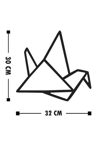 Adorno mural de madera Origami - Negro - 26 x 32, 29 x 32 / 32 x 30 cm