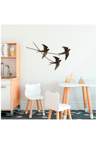 Adorno mural Wallow - Negro envejecido - 70 x 42 cm