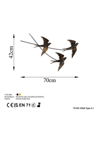 Adorno mural Wallow - Negro envejecido - 70 x 42 cm