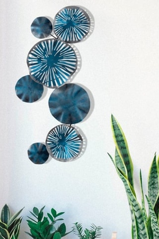 Adorno mural Astrid - 79 x 35 cm - Azul