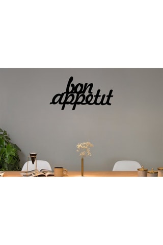 Adorno mural Bon Appetit 1 Black - 50 x 30 cm - Negro