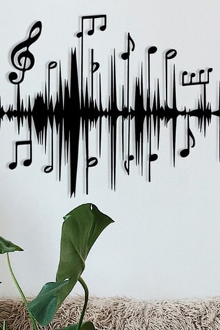 Adorno mural Lal - 69 x 37 cm - Negro