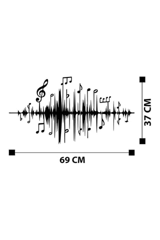 Adorno mural Lal - 69 x 37 cm - Negro