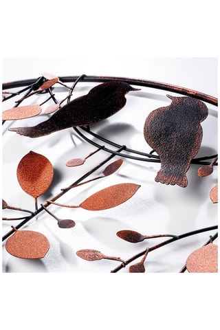 Adorno mural Love of Birds - 86 x 75 cm - Negro y rojo