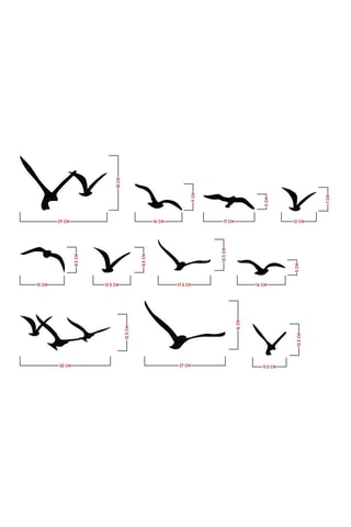 14 adornos murales - Negro