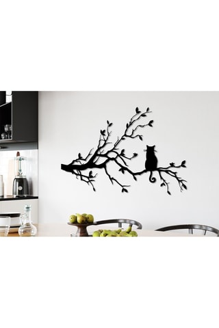 Adorno mural Cat 12 -  80 x 50 cm - Negro