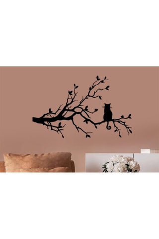 Adorno mural Cat 12 -  80 x 50 cm - Negro