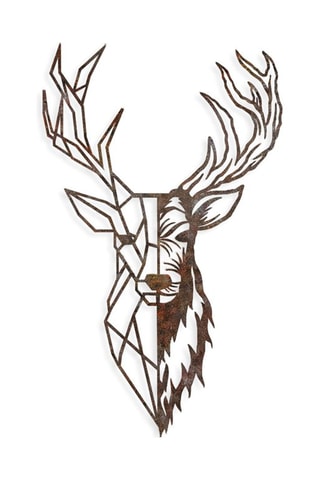 Testa di cervo Rusty Deer 3 - Marrone - 70 cm