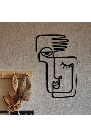 Adorno mural Cara Mia - Negro