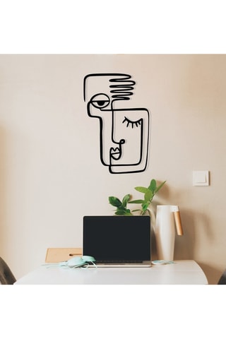 Adorno mural Cara Mia - Negro