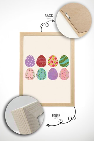 Cuadro de madera maciza - 33 x 48 cm