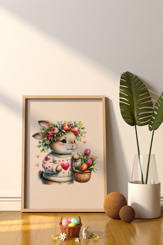 Cuadro de madera maciza - 33 x 48 cm