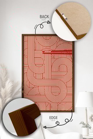 Cuadro de madera maciza - 33 x 48 cm