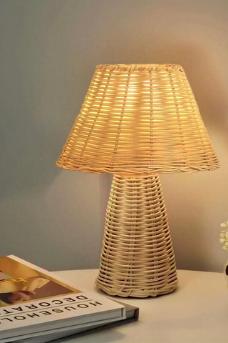 Lámpara de sobremesa de bambú - Beige - 40 W