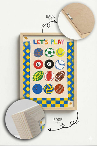 Cuadro de madera maciza - 33 x 48 cm