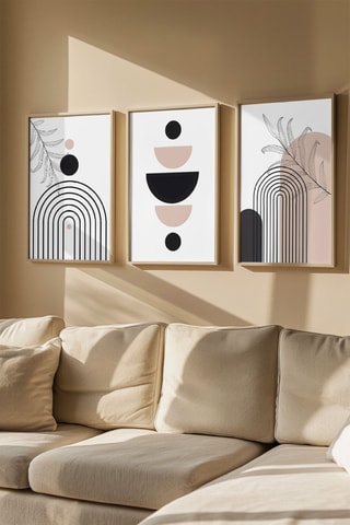 3 cuadros de madera - Blanco - 33 x 48 cm