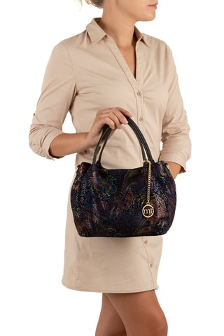 Sac à main en cuir Gonfalone - Noir