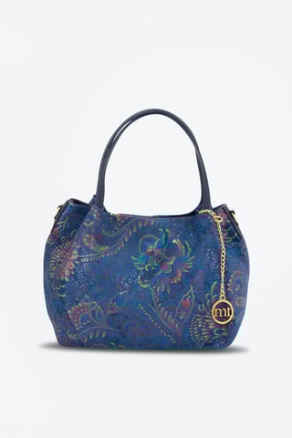 Sac à main en cuir Gonfalone - Bleu