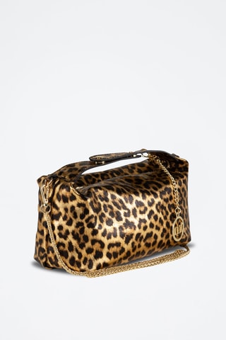 Sac à main en cuir Aterno - Marron et doré