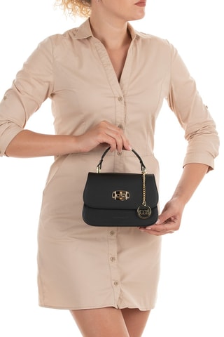 Sac à main en cuir Assab - Noir et doré