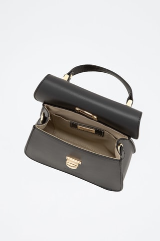 Sac à main en cuir Assab - Noir et doré