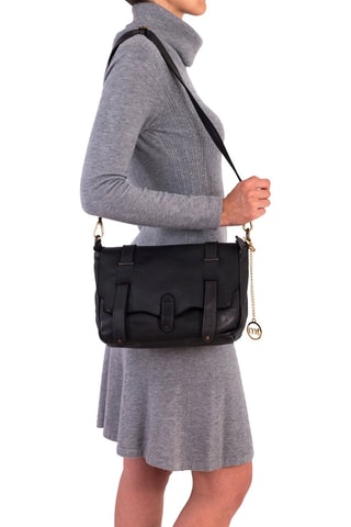 Sac bandoulière en cuir Cinisello - Noir