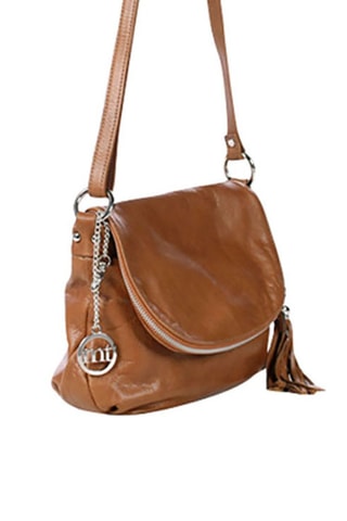 Sac bandoulière en cuir Bausan - Marron